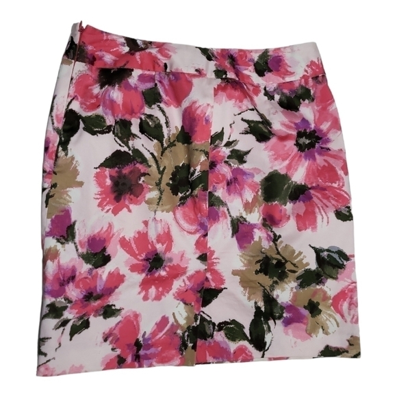 Evan Picone Skirt Size 8P Pink Multicolor Floral - Picture 3 of 7
